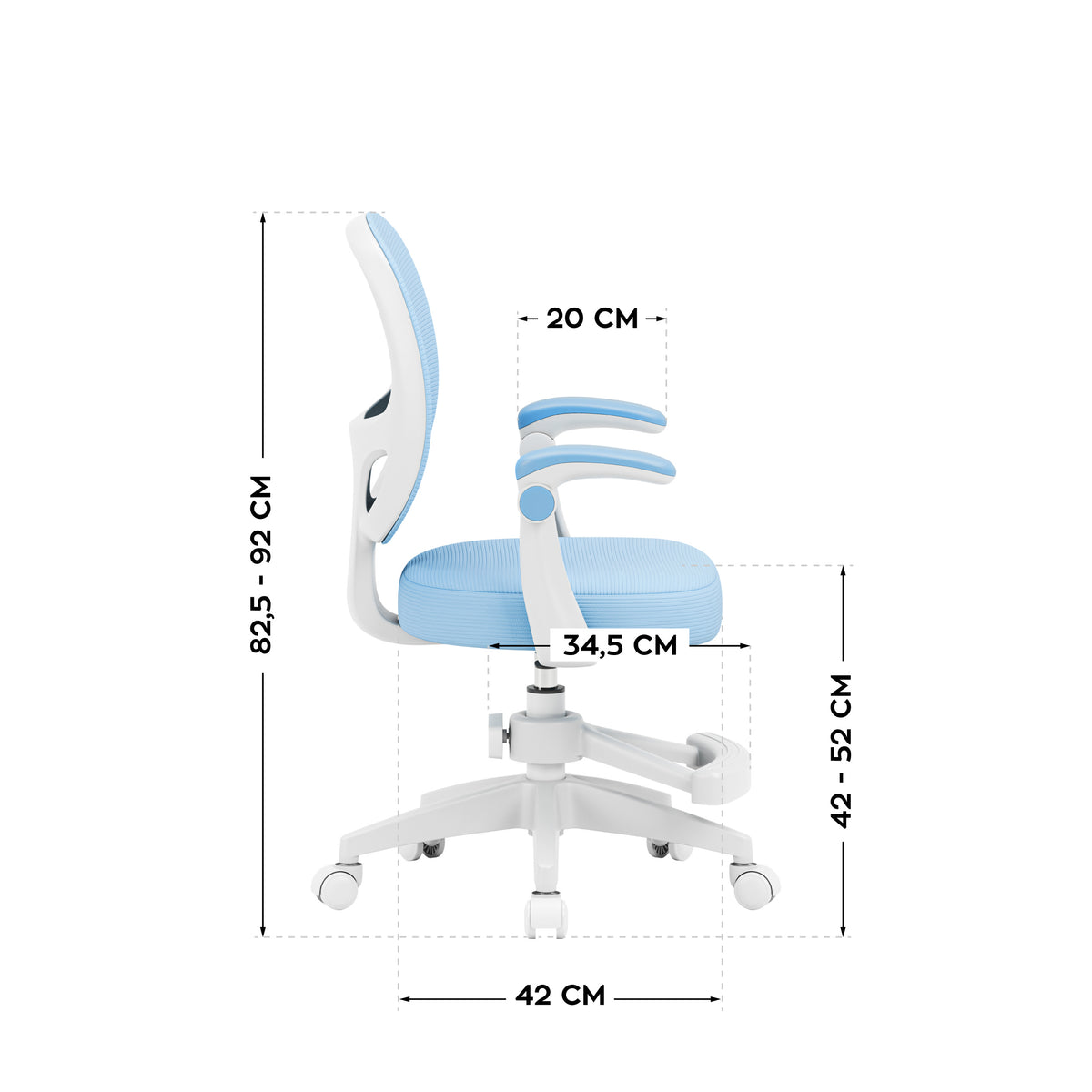 Fotel obrotowy dla dzieci Mark Adler Junior 3.1 Blue