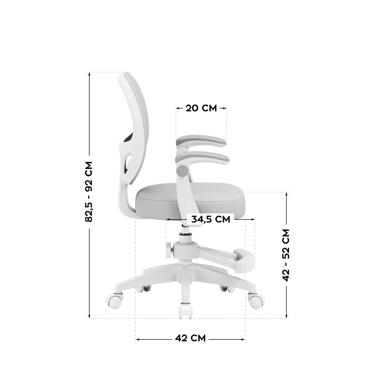 Fotel obrotowy dla dzieci Mark Adler Junior 3.1 Grey