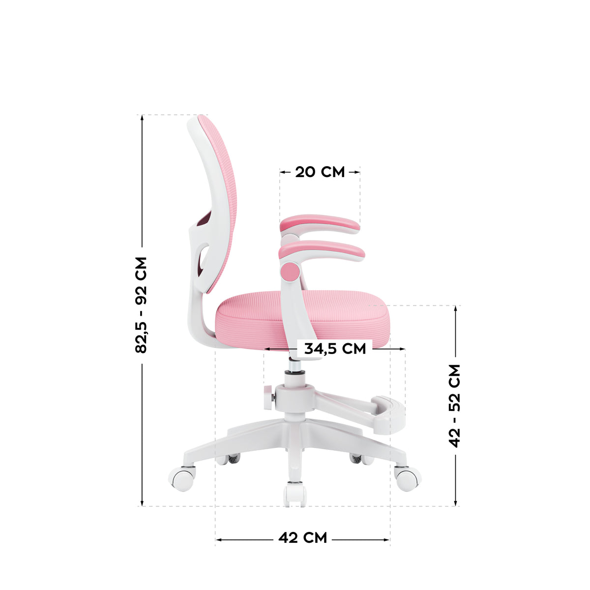 Fotel obrotowy dla dzieci Mark Adler Junior 3.1 Pink