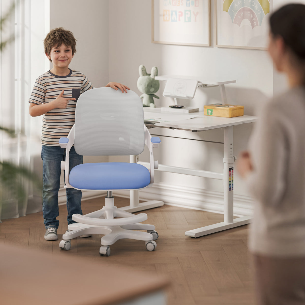 OUTLET Fotel do biurka dla dziecka Mark Adler Junior 4.3 Blue-grey