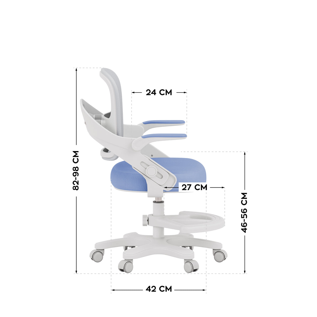 Fotel do biurka dla dziecka Mark Adler Junior 4.3 Blue-grey