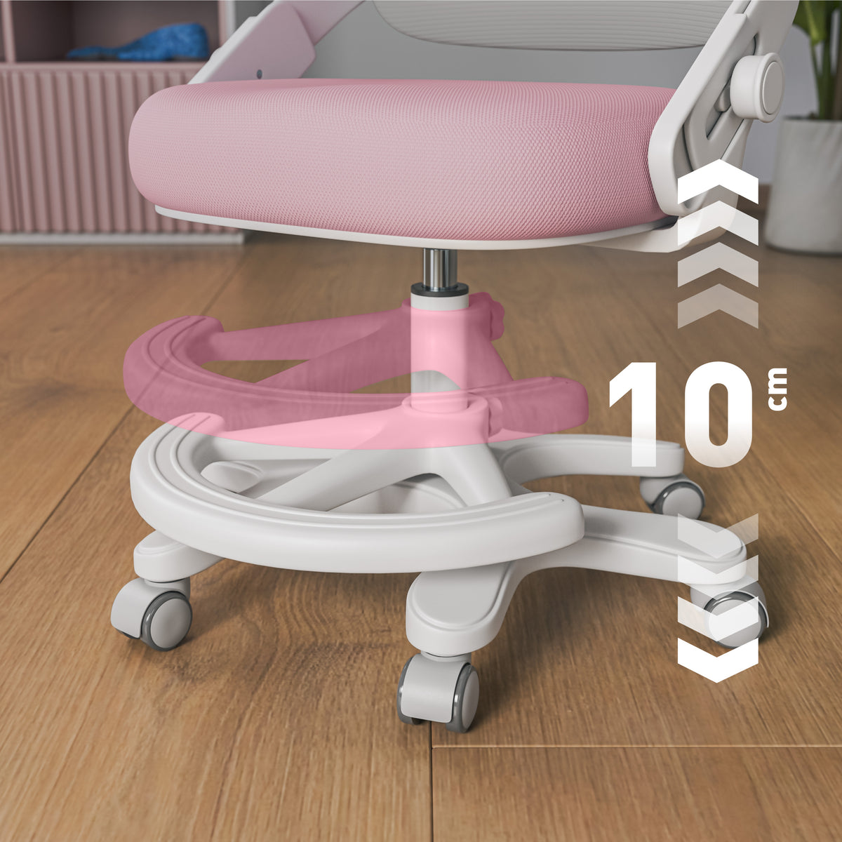 OUTLET Fotel do biurka dla dziecka Mark Adler Junior 4.3 Pink-grey