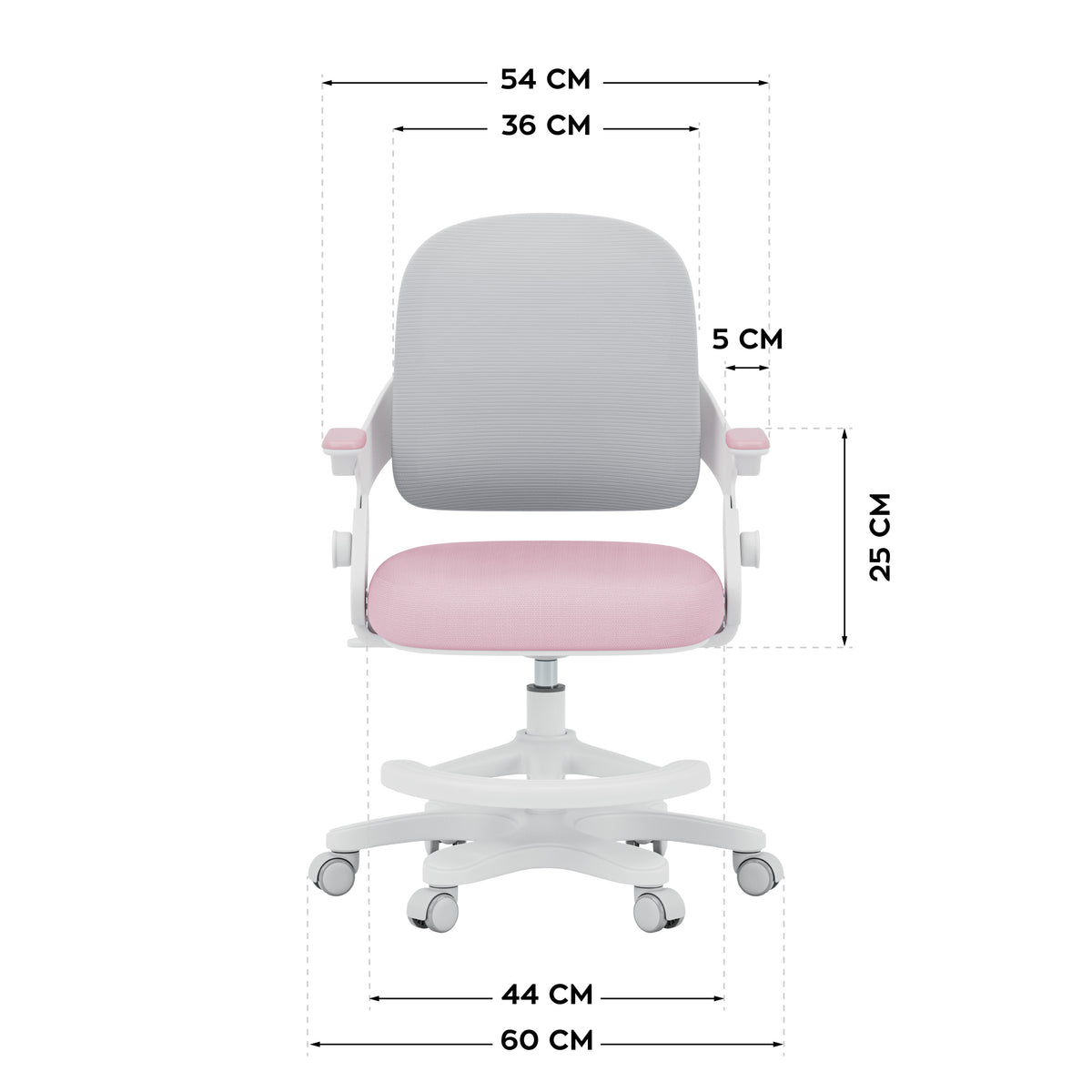 OUTLET Fotel do biurka dla dziecka Mark Adler Junior 4.3 Pink-grey
