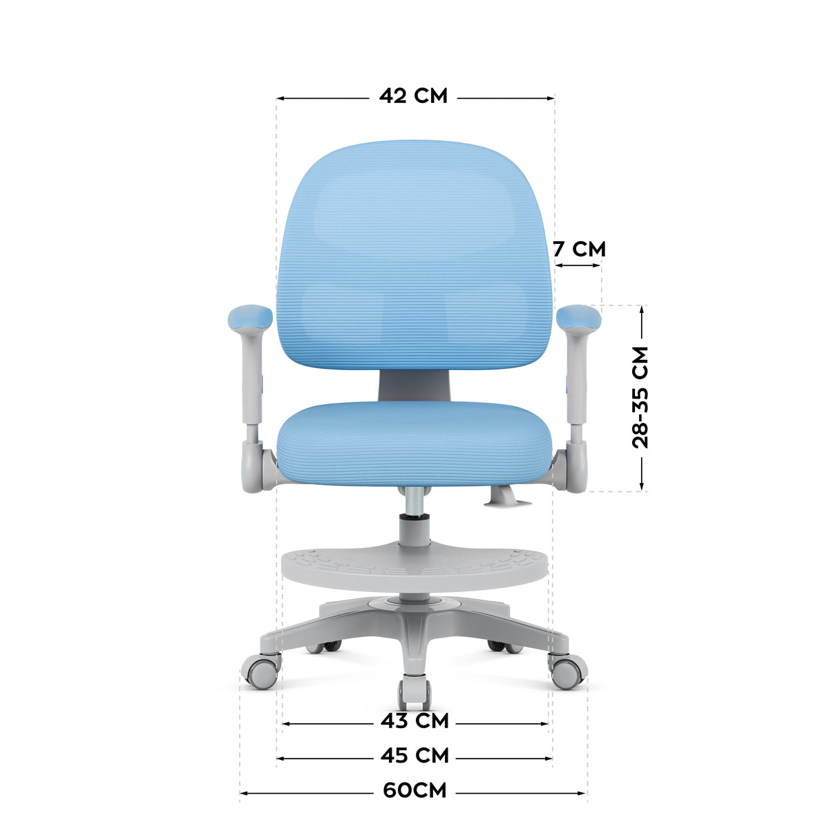 Fotel regulowany dla dziecka Mark Adler Junior 5.0 Blue