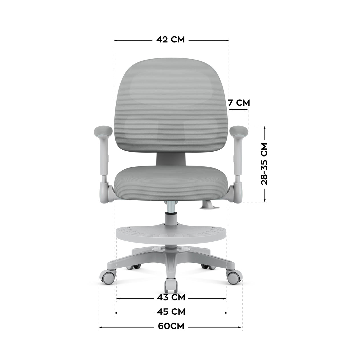 OUTLET Fotel regulowany dla dziecka Mark Adler Junior 5.0 Grey