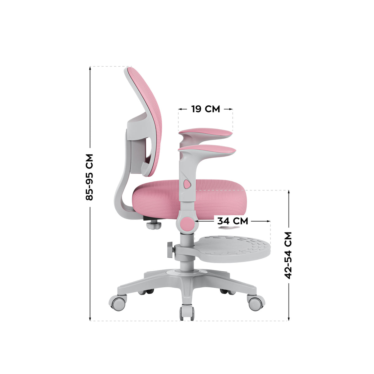 Fotel regulowany dla dziecka Mark Adler Junior 5.0 Pink