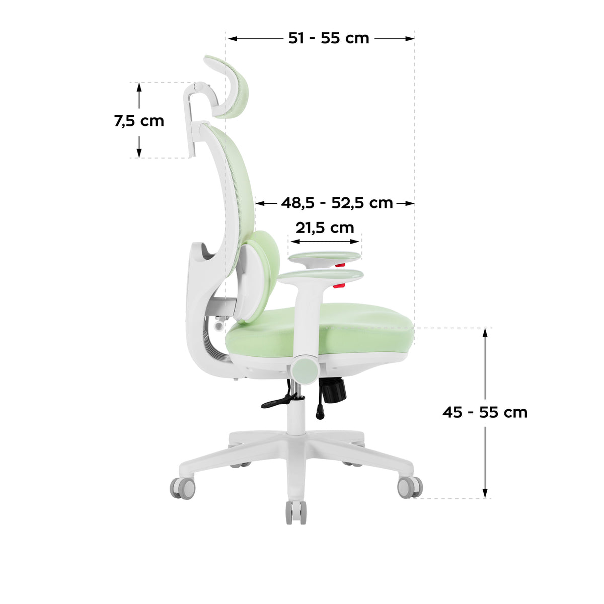 Ergonomiczny fotel dla dzieci Mark Adler Junior 6.3 Green