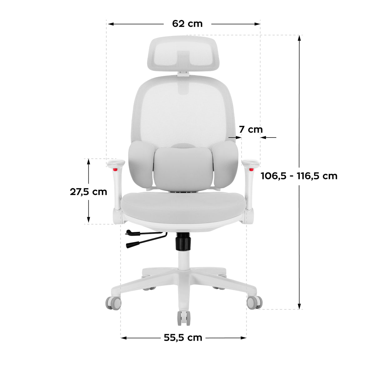 Ergonomiczny fotel dla dzieci Mark Adler Junior 6.3 Grey