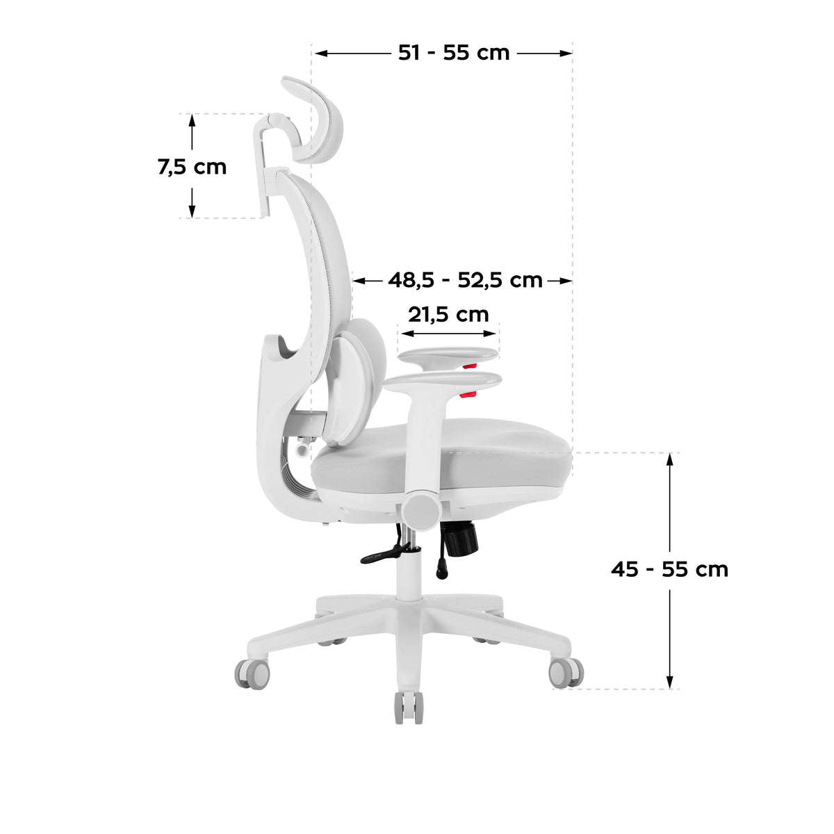 Ergonomiczny fotel dla dzieci Mark Adler Junior 6.3 Grey