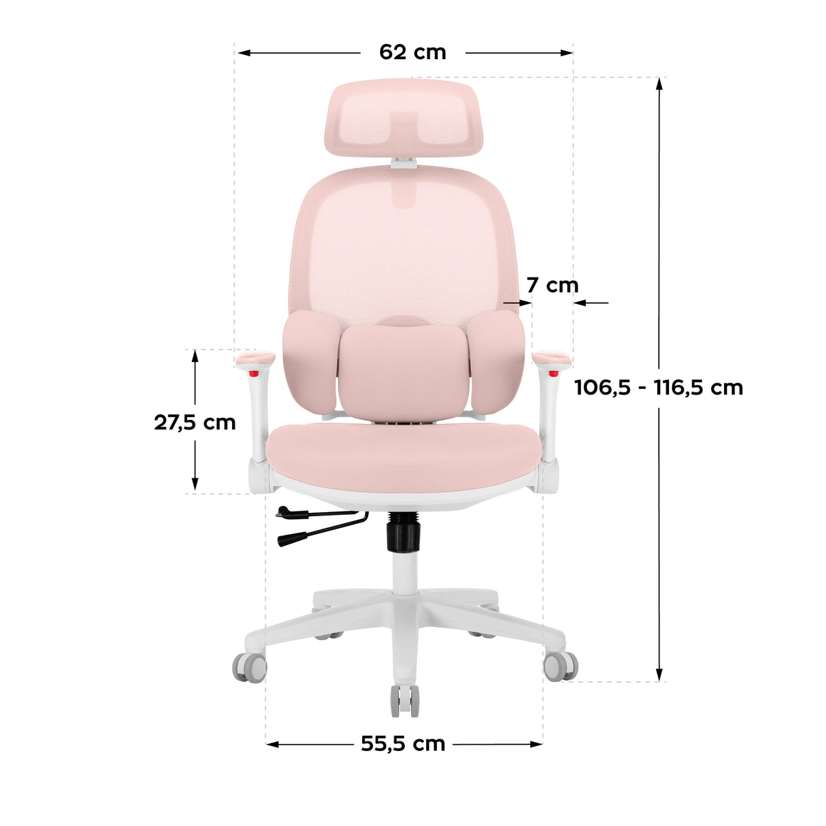 Ergonomiczny fotel dla dzieci Mark Adler Junior 6.3 Pink
