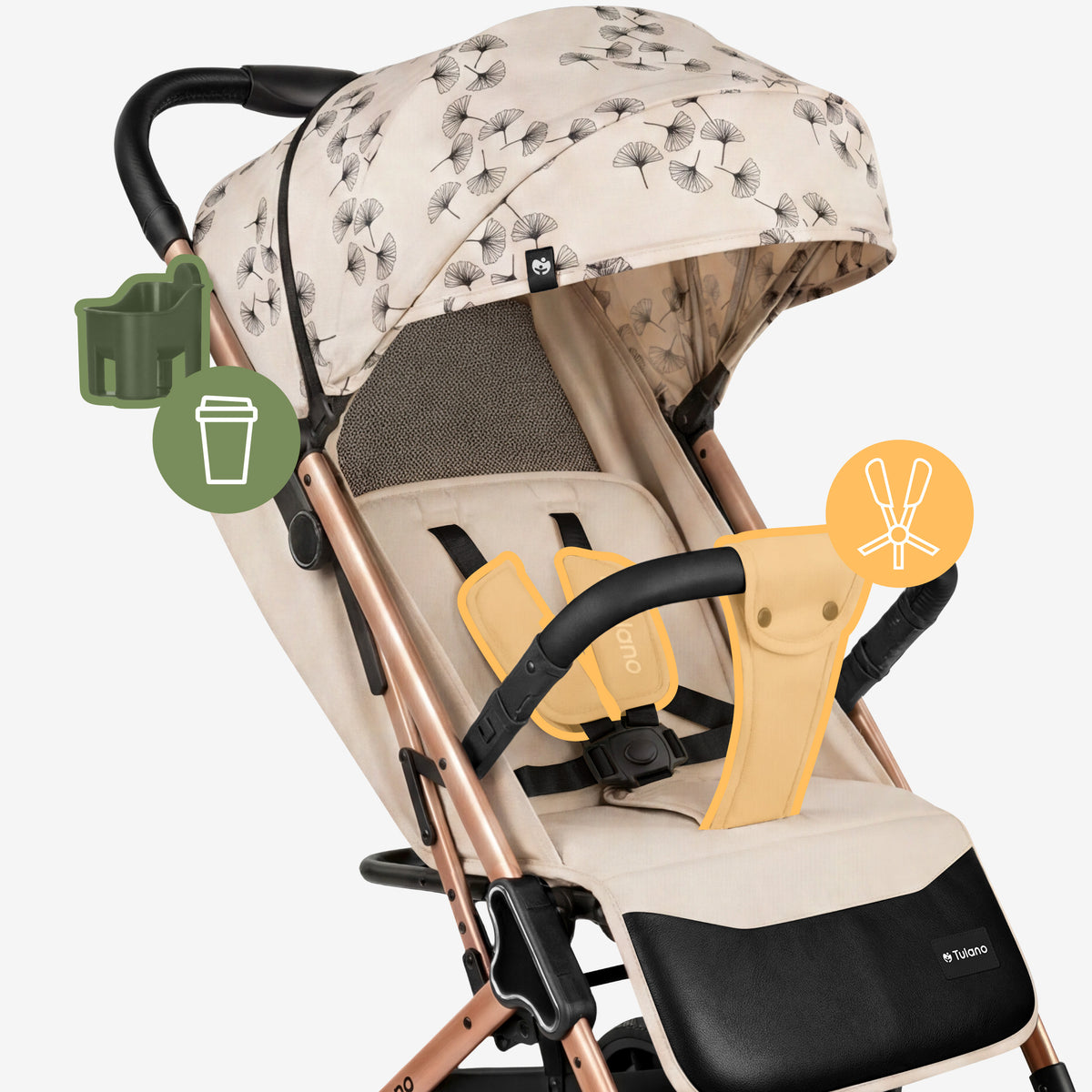 Wózek spacerowy Tulano Lagos 35 Beige Gold