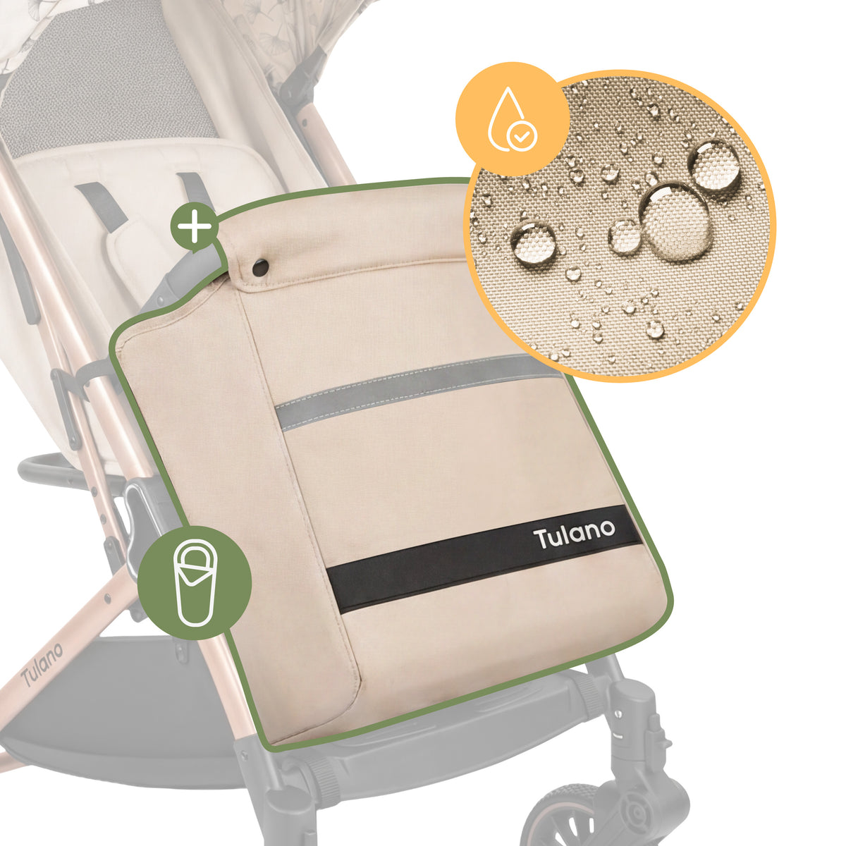 Wózek spacerowy Tulano Lagos 35 Beige Gold