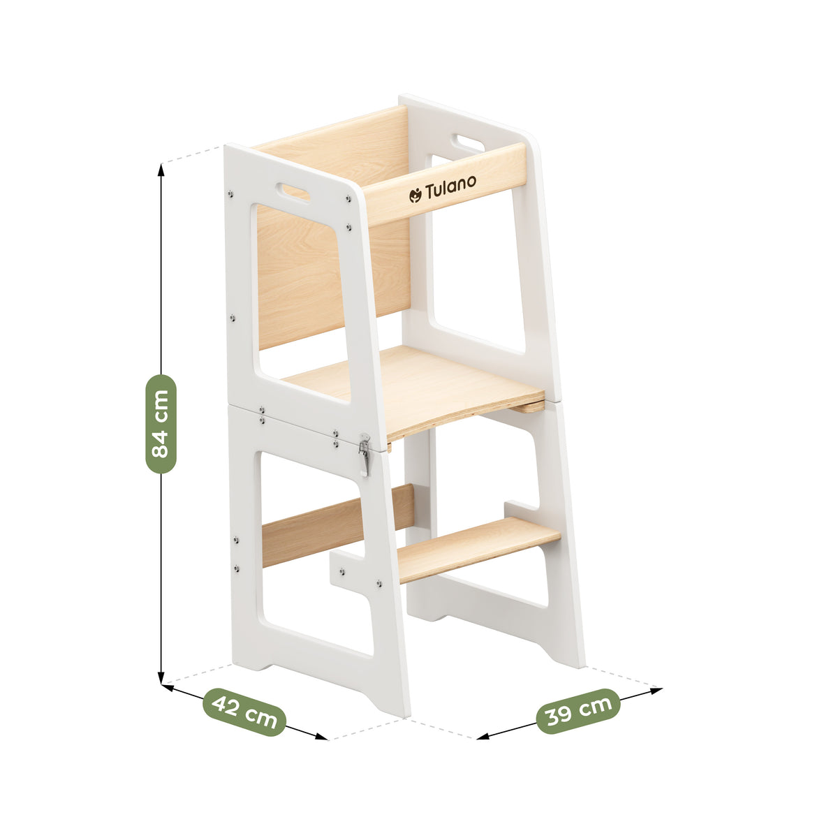 Pomocnik kuchenny dla dzieci 3w1 Tulano Mooby 35 White-Natural