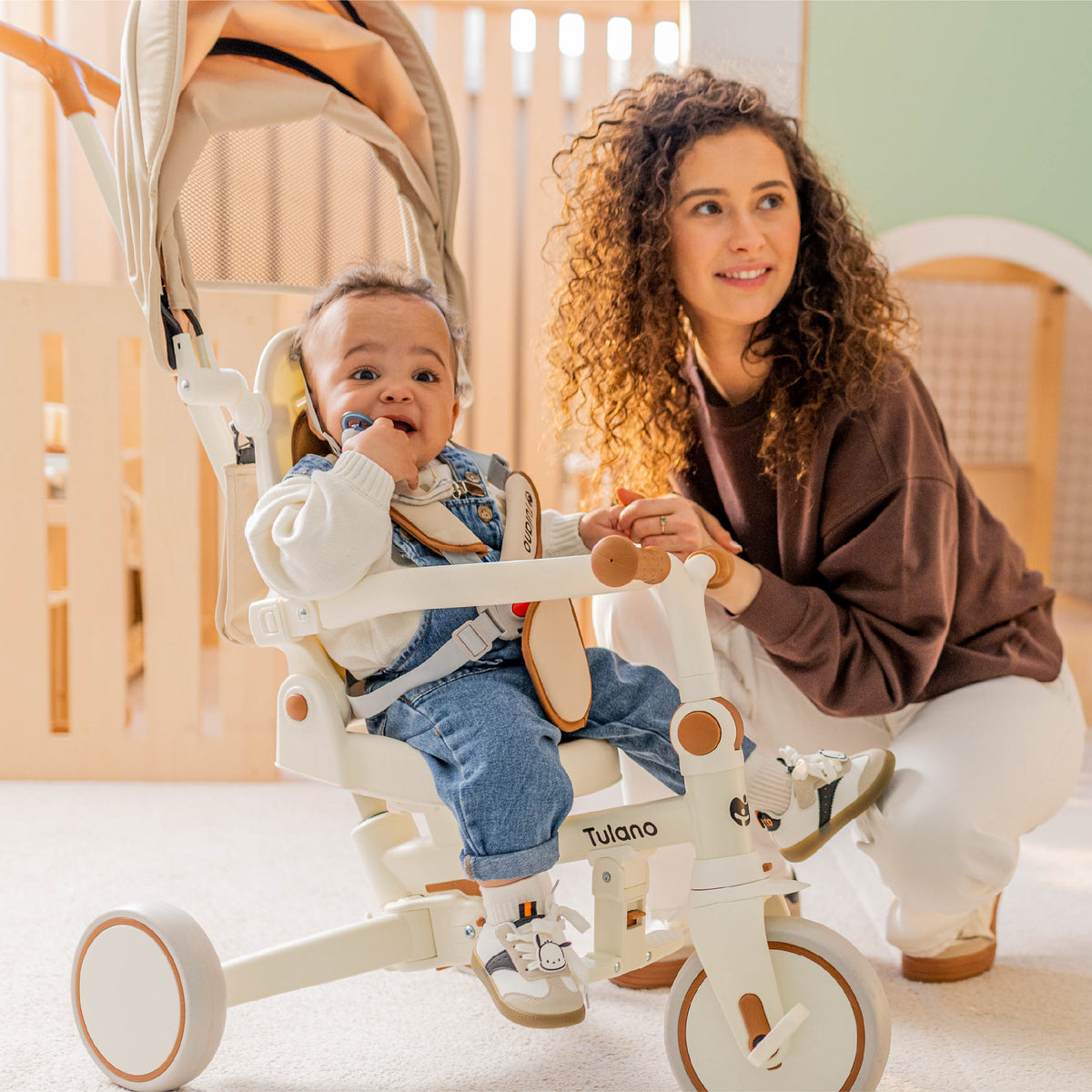 Rowerek trójkołowy Tulano 4w1 Noah 35 Beige