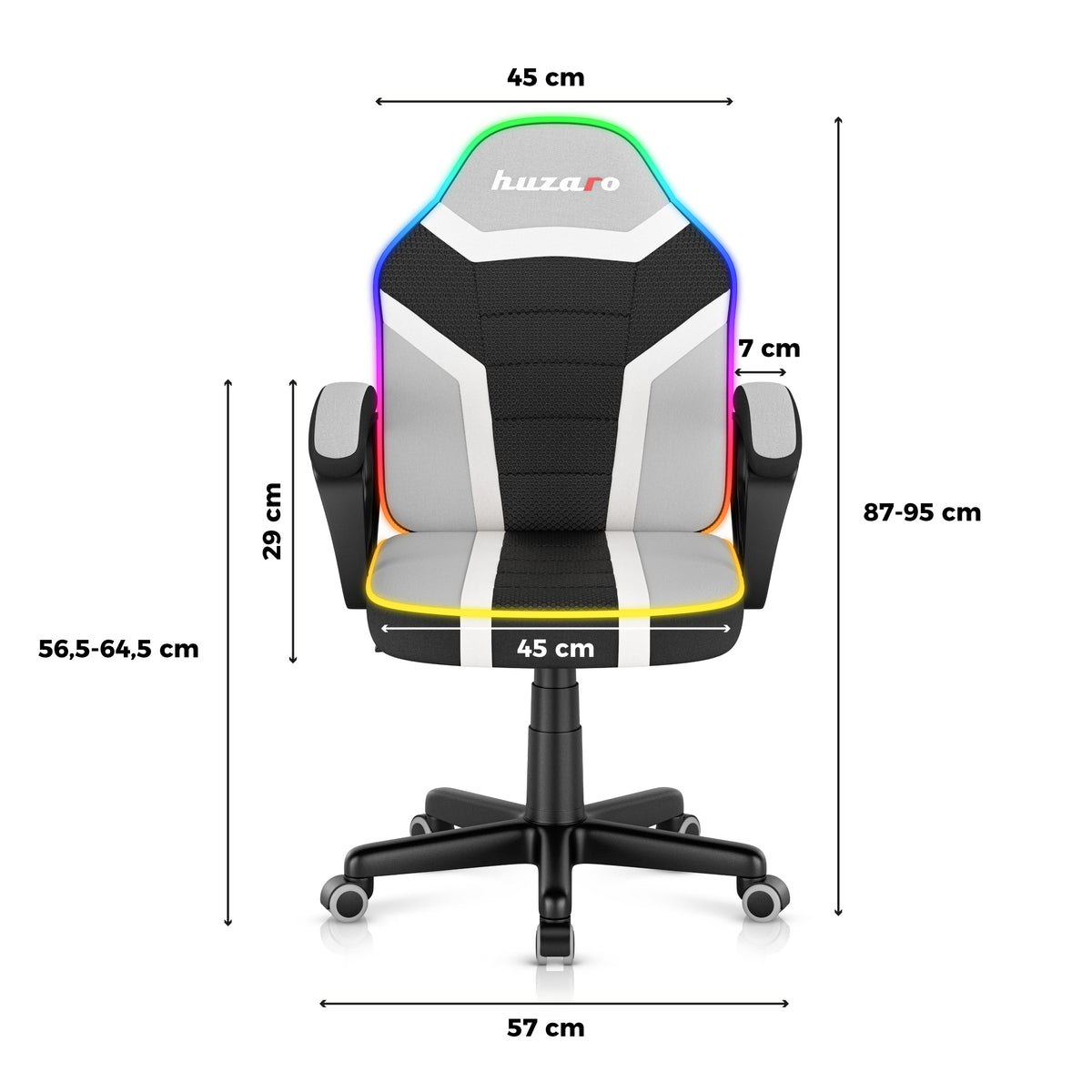 Fotel gamingowy dla dziecka Huzaro Ranger 1.0 RGB