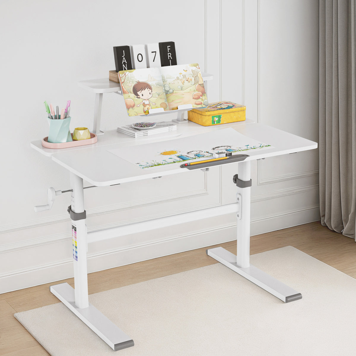 Biurko dziecięce regulowane Mark Adler Study 3.7 Grey 90 cm